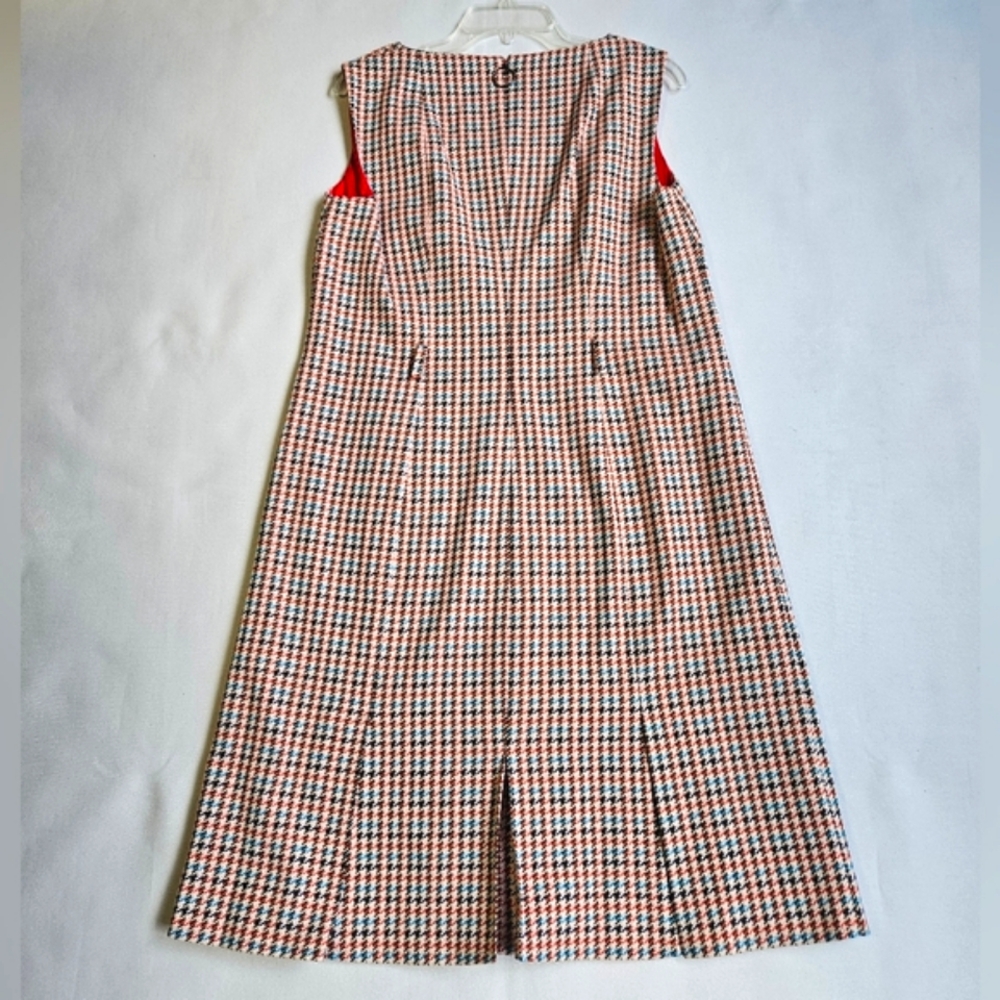 NWT $995 Akris Punto Contrast Houndstooth Dress Size 12 - Picture 7 of 15